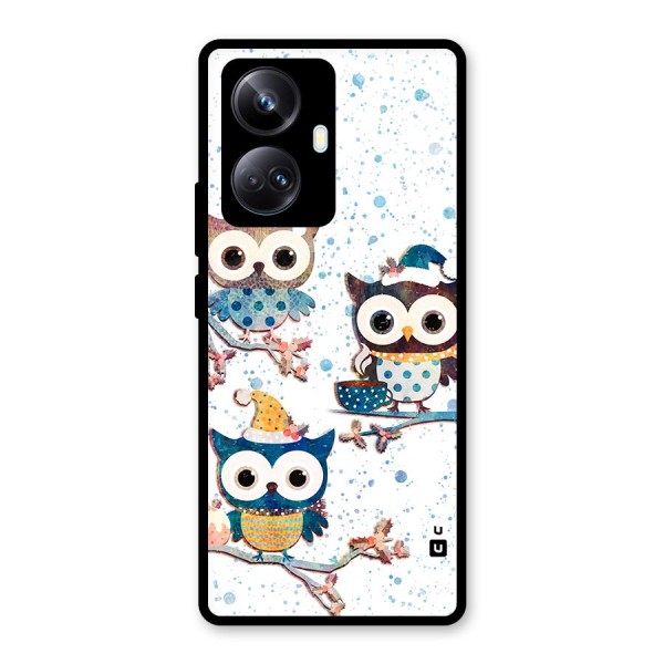 Winter Owls Glass Back Case for Realme 10 Pro Plus