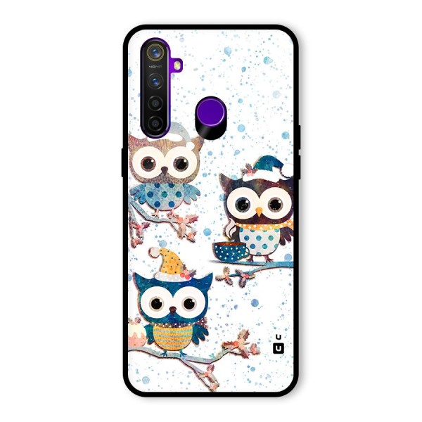 Winter Owls Glass Back Case for Realme 5 Pro