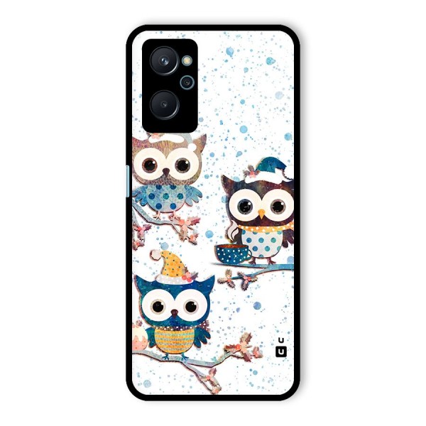 Winter Owls Glass Back Case for Realme 9i