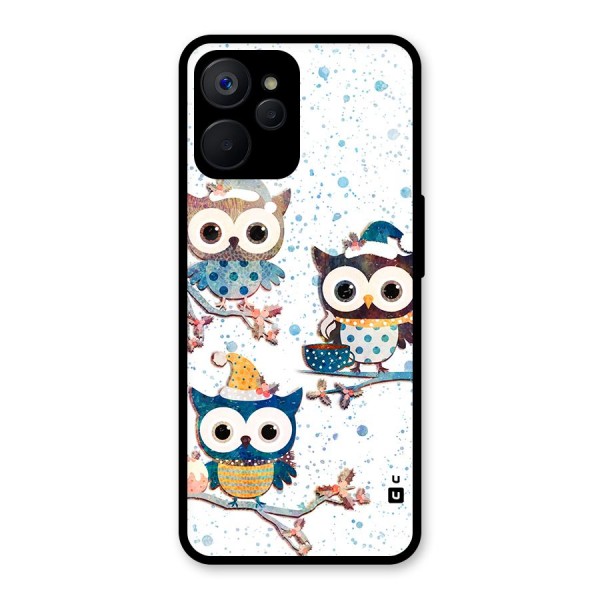 Winter Owls Glass Back Case for Realme 9i 5G