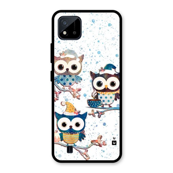 Winter Owls Glass Back Case for Realme C11 2021