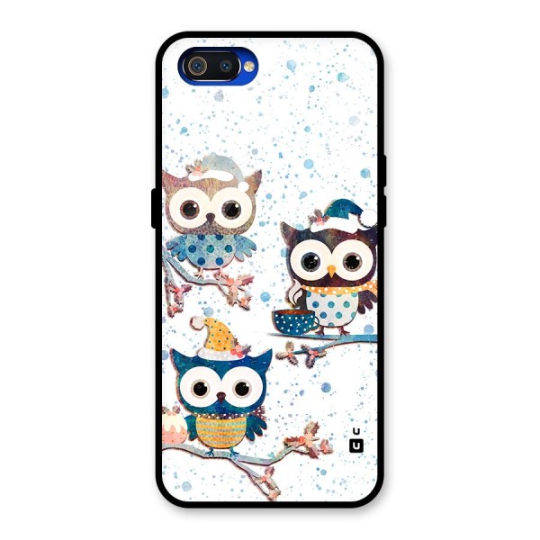 Winter Owls Glass Back Case for Realme C2