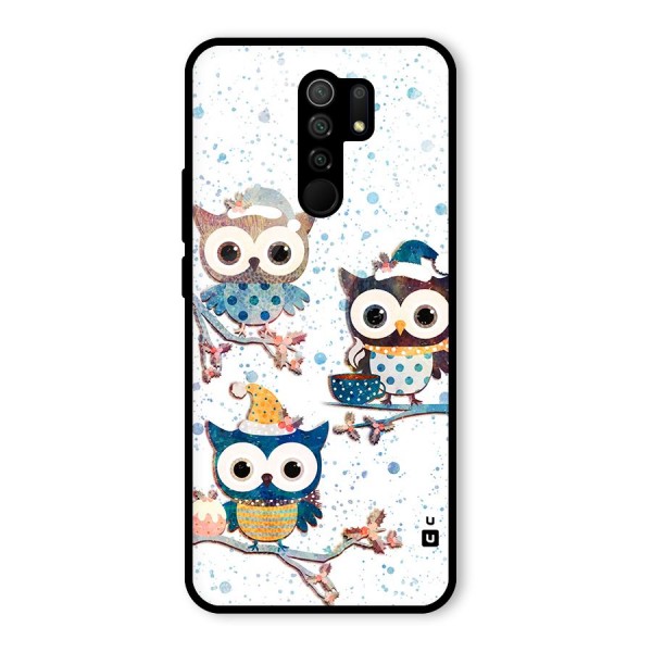 Winter Owls Glass Back Case for Redmi 9 Prime