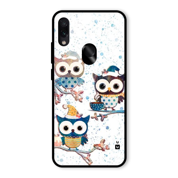 Winter Owls Glass Back Case for Redmi Note 7S