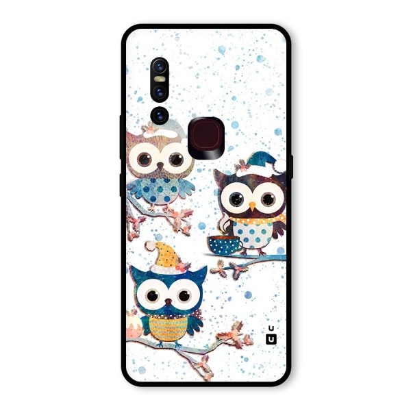 Winter Owls Glass Back Case for Vivo V15