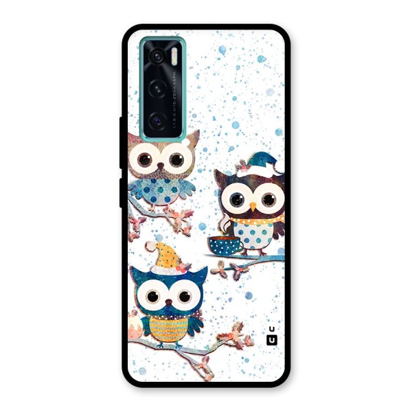 Winter Owls Glass Back Case for Vivo V20 SE