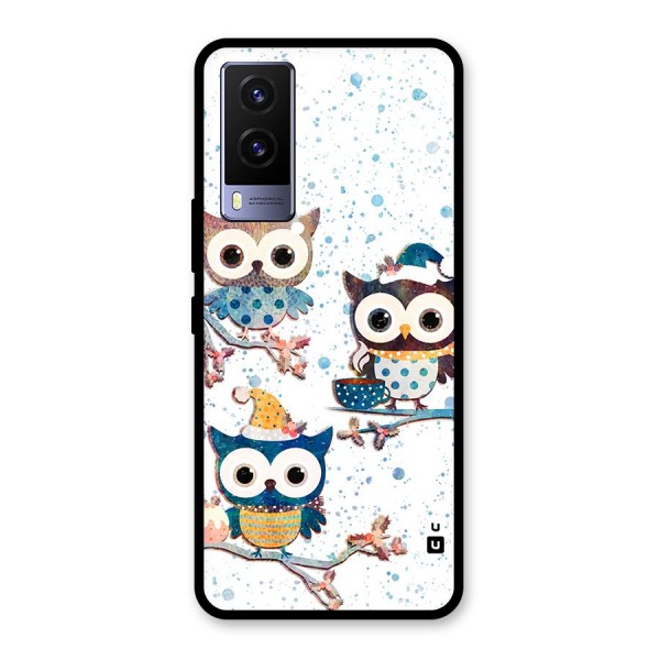 Winter Owls Glass Back Case for Vivo V21e 5G