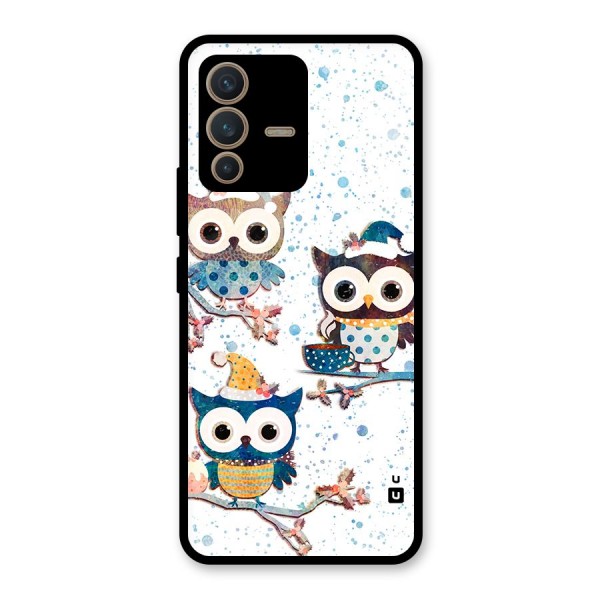 Winter Owls Glass Back Case for Vivo V23 5G