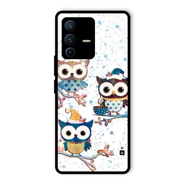 Winter Owls Glass Back Case for Vivo V23 Pro