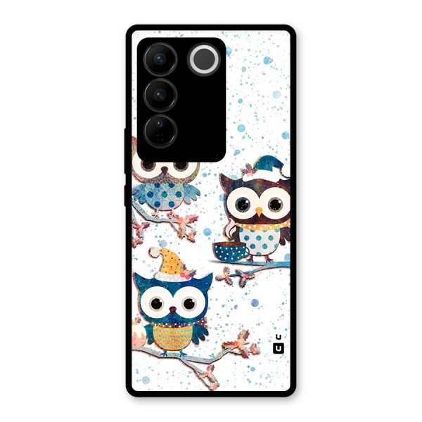 Winter Owls Glass Back Case for Vivo V27