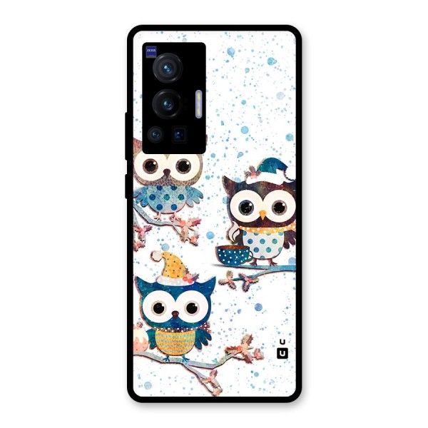 Winter Owls Glass Back Case for Vivo X70 Pro