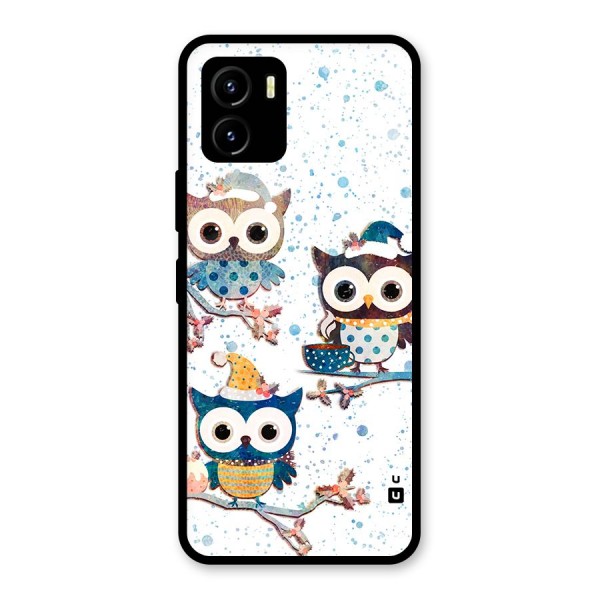 Winter Owls Glass Back Case for Vivo Y15s