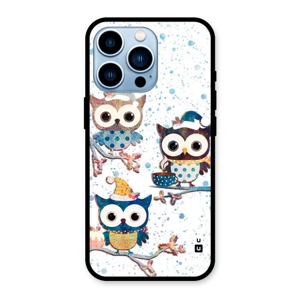 Winter Owls Glass Back Case for iPhone 13 Pro