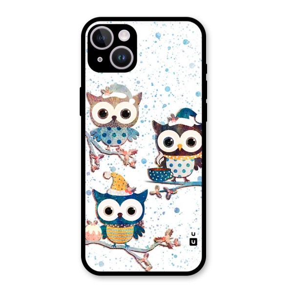 Winter Owls Glass Back Case for iPhone 14 Plus