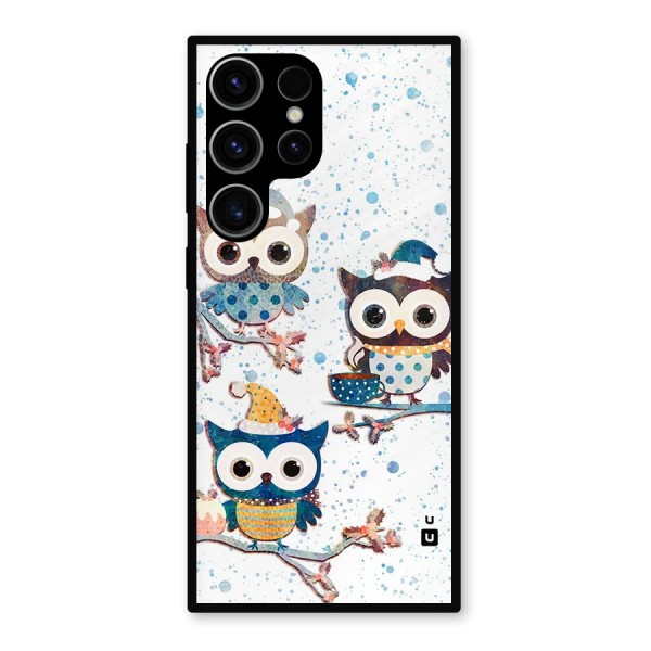 Winter Owls Metal Back Case for Galaxy S23 Ultra