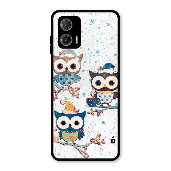 Winter Owls Metal Back Case for Moto G73