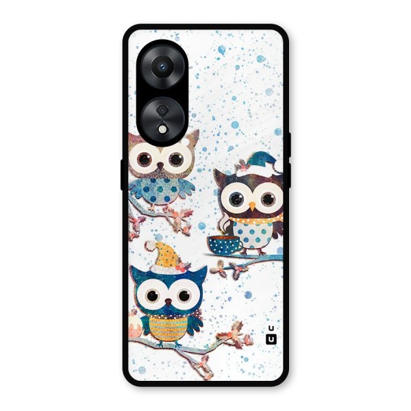 Winter Owls Metal Back Case for Oppo A78