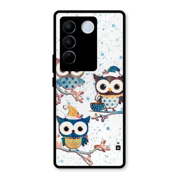 Winter Owls Metal Back Case for Vivo V27 Pro