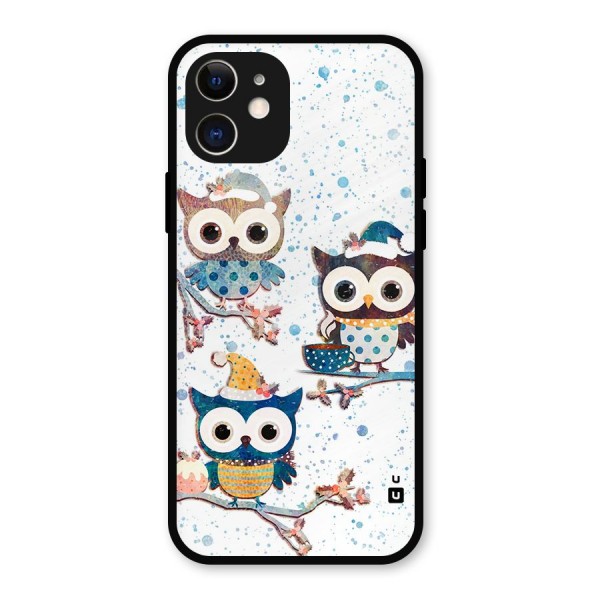 Winter Owls Metal Back Case for iPhone 12