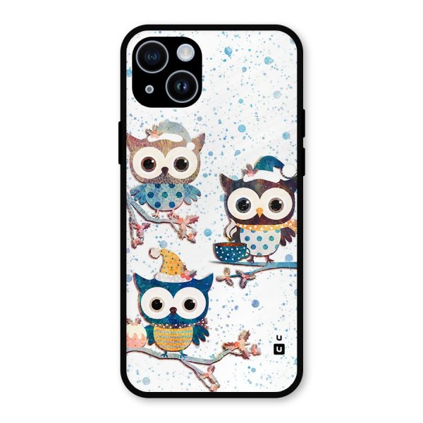 Winter Owls Metal Back Case for iPhone 14