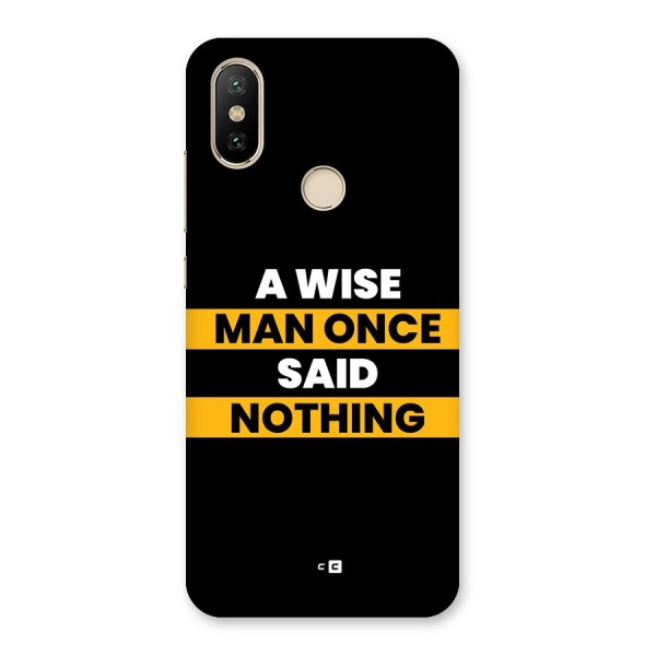 Wise Man Back Case for Mi A2