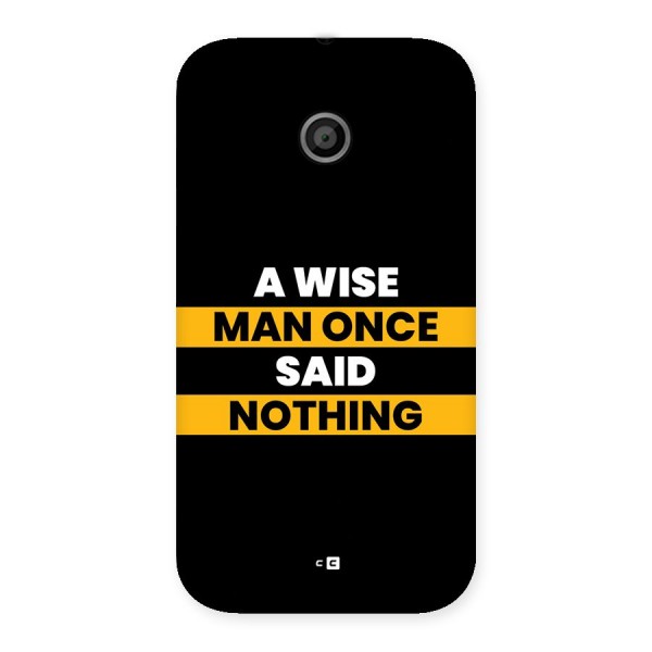 Wise Man Back Case for Moto E