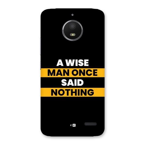 Wise Man Back Case for Moto E4