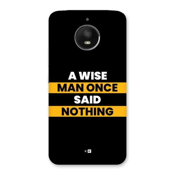 Wise Man Back Case for Moto E4 Plus