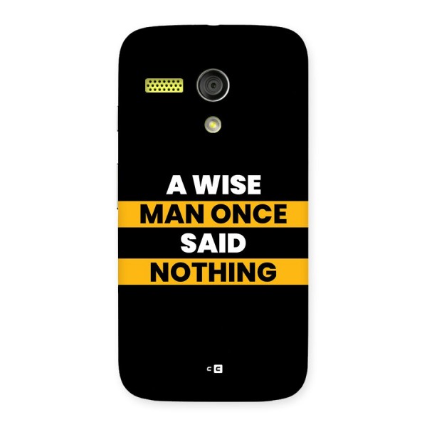 Wise Man Back Case for Moto G