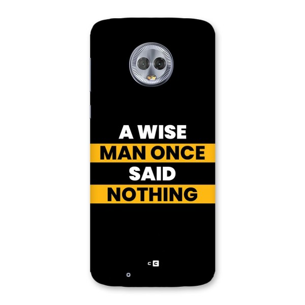 Wise Man Back Case for Moto G6