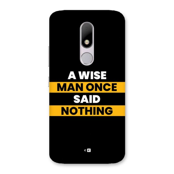 Wise Man Back Case for Moto M