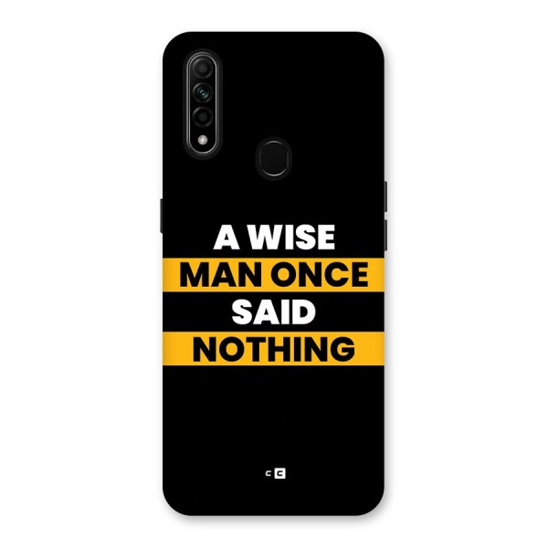 Wise Man Back Case for Oppo A31