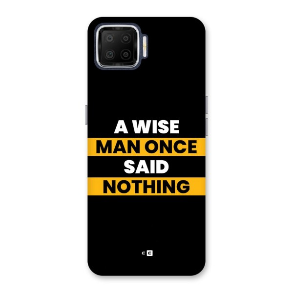 Wise Man Back Case for Oppo F17