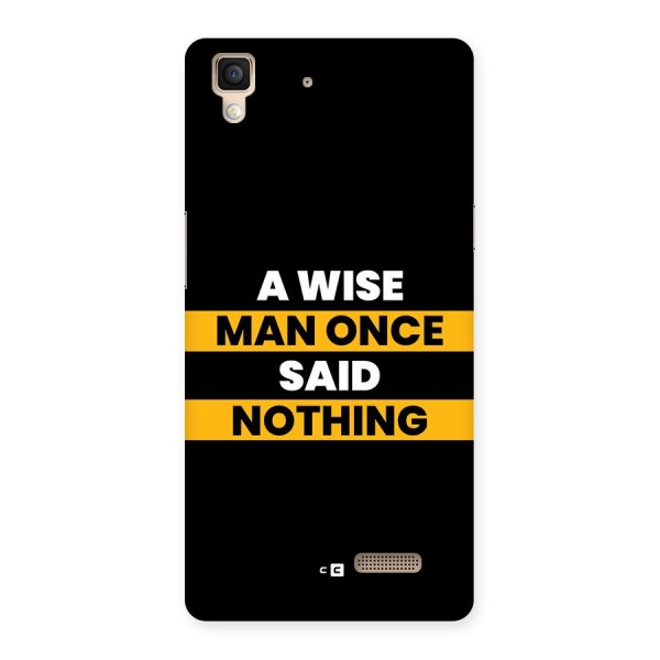 Wise Man Back Case for Oppo R7