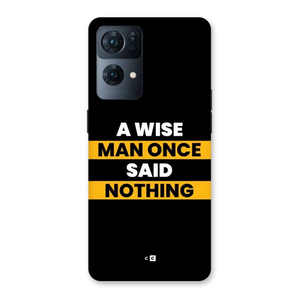 Wise Man Back Case for Oppo Reno7 Pro 5G