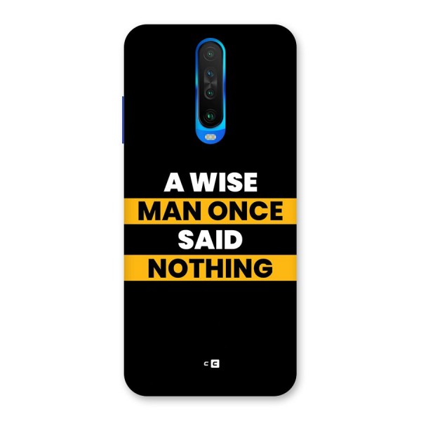 Wise Man Back Case for Poco X2