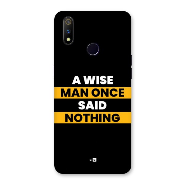 Wise Man Back Case for Realme 3 Pro