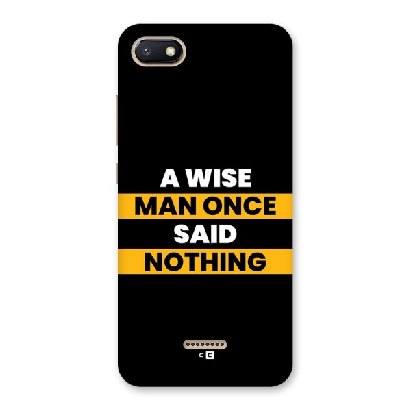 Wise Man Back Case for Redmi 6A