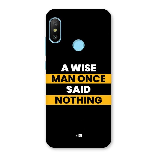 Wise Man Back Case for Redmi 6 Pro