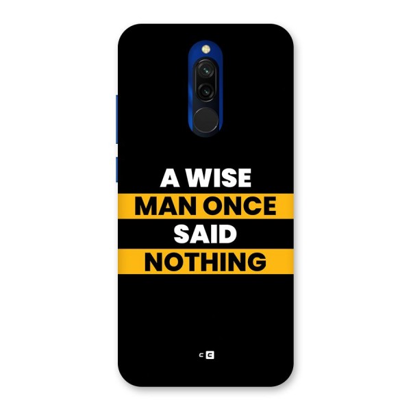 Wise Man Back Case for Redmi 8