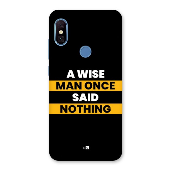 Wise Man Back Case for Redmi Note 6 Pro