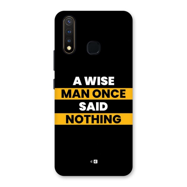 Wise Man Back Case for Vivo Y19