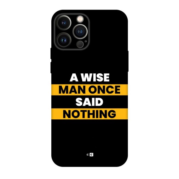 Wise Man Back Case for iPhone 13 Pro Max