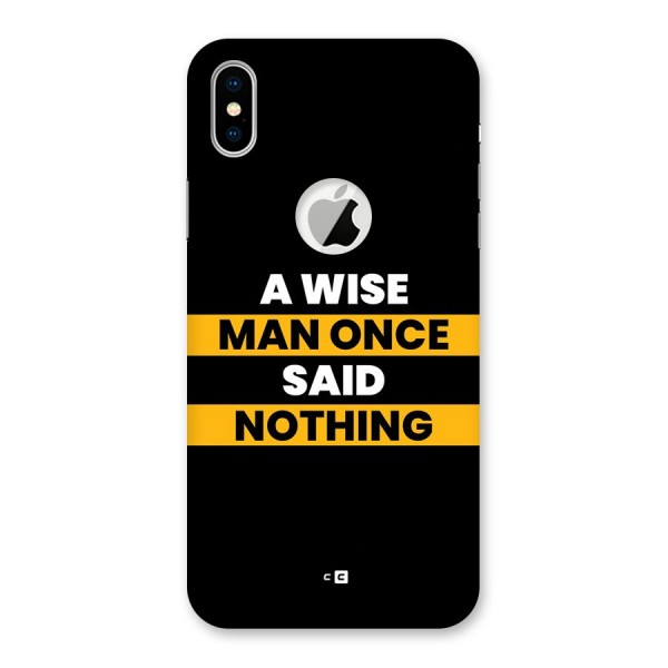 Wise Man Back Case for iPhone XS Logo Cut