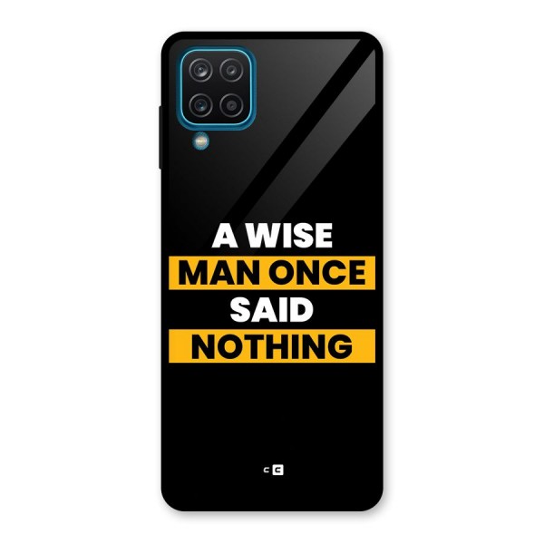 Wise Man Glass Back Case for Galaxy A12