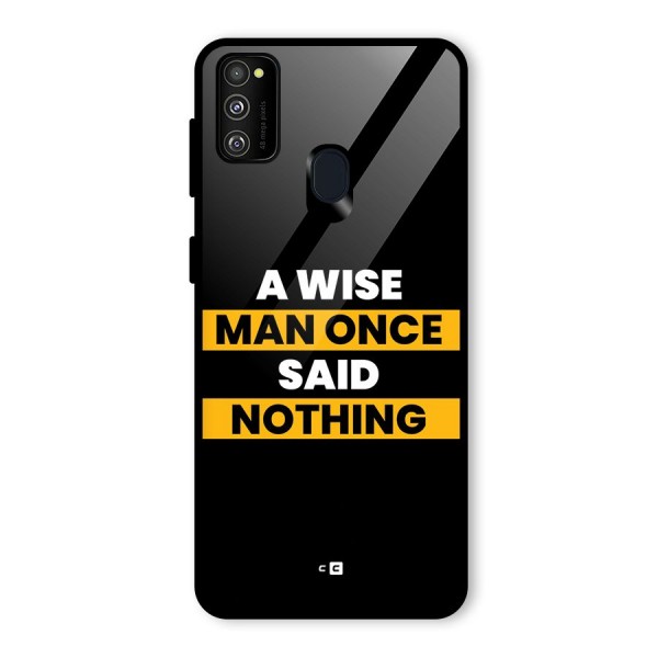 Wise Man Glass Back Case for Galaxy M21