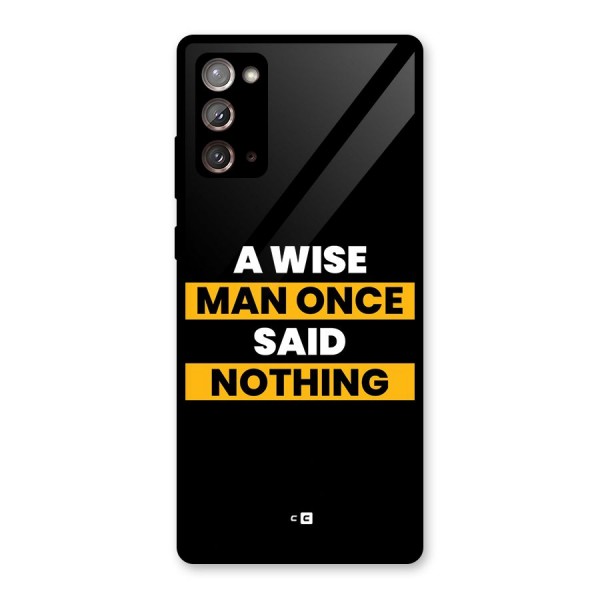 Wise Man Glass Back Case for Galaxy Note 20