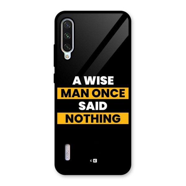 Wise Man Glass Back Case for Mi A3