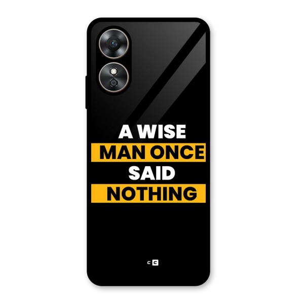 Wise Man Glass Back Case for Oppo A17