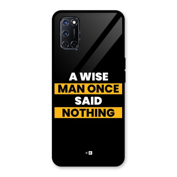 Wise Man Glass Back Case for Oppo A52